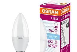 Лампа LED «свеча» Е14 5Вт (470Лм) 4000К 230В OSRAM