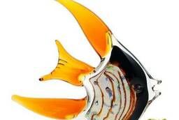 Sea fish Pantodon 2. Glass figurine in the style. ..