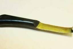 Нож копытный обоюдоострый с пластиковой ручкой СССР