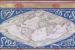 Обогреватель-картина Старинная карта Мира из Дьеппа 1570