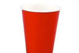Одноразовый стакан для кофе, красный 400 мл