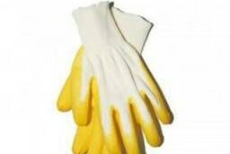 * Gloves cotton wet palm with latex 13kl