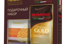 Подарочный набор кофе Kimbo и чай Heladiv