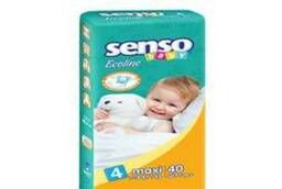 Diapers for children SENSO BABY Ecoline B4 with cream. -balm