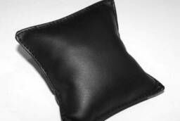 Cushion 70x70mm, black leather, Cushion 70x70-Ч