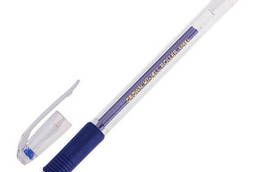 Ручка гелевая Crown Hi-Jell Grip, Синяя, узел 0, 5 мм. ..