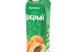 Сок Добрый Абрикос 1 литр 12 шт в упаковке