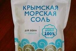 Соль крымская морская для ванн. 1 200 гр.