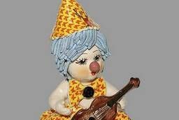 Figurine Clown - boy with a guitar