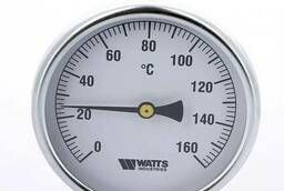 Термометр биметаллический F+R801 100мм с погружной гильзой Watts Ind 160 град. C гильза. ..