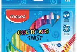 Восковые мелки Maped Color'peps Twist, 24 цвета. ..