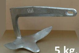 Якорь Брюса 5kg оцинкованная сталь Sumar Marine