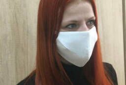 Защитная маска для лица многоразовая женская белая