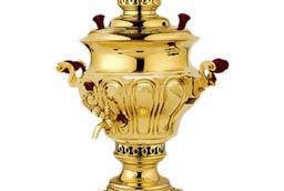 Fire-fired samovar on wood and coal S. 20053 (6 l., Brass)
