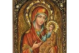 Живописная икона Образ Божией Матери Иверская на кипарисе