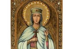 Painted icon Holy noble princess Elena. ..