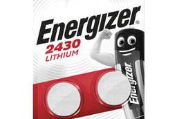 Батарейки Energizer, CR 2430, литиевые, Комплект 2 шт. , в. ..