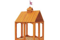Детская деревянная песочница Замок