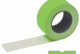 Этикет-лента 21х12 мм, прямоугольная, зеленая, комплект. ..