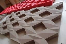 Формы из силикона для производства 3D панелей
