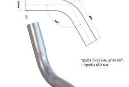 Pipe bend muffler (pipe d55, angle 60)