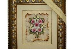 Картина фарфоровая панно Букет прекрасных цветов 51 х 50 см.