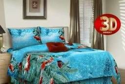 Комплект постельного белья 1708 Снегири 3D 1, 5 спальный