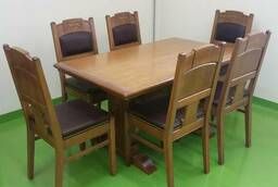 Set (table and chairs) in the Scandinavian style.