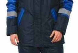 Куртка зимняя Стандарт (тк. Оксфорд), т. синий/васильковый. ..