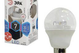 Лампа светодиодная ЭРА, 7 (60) Вт, цоколь E14, прозрачный. ..