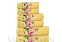 Махровые полотенца с вышивкой Мисс роуз