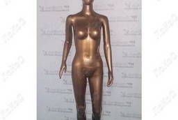 Манекен женский 175см, 86-65-86см, золотой глянец, J03/Glossy GOLD