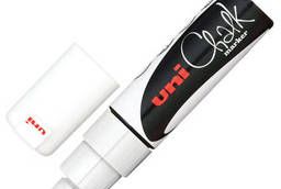 Маркер меловой UNI Chalk, 8 мм, Белый, влагостираемый. ..