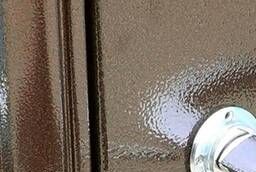 Metal doors with powder coating