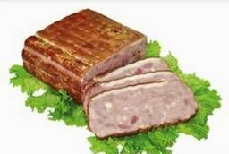 Мясной продукт из свинины прессованный вес кг