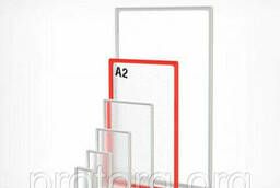 Пластиковая рамка с закругленными углами формата А2