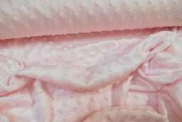 Plush Minky pink sh. 180 cm square 280 g  m2 100% polyester pr
