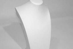 Stand for chains, necklaces, pendants 210x340mm, white leather, A2 white