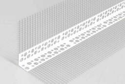 Corner perforated PVC profile 23 * 23 with reinforcing mesh