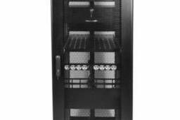 Шкаф серверный ПРОФ напольный 48U (600 x 1200) дверь перф. , задние двойные перф. .. .