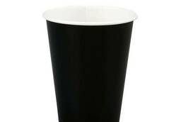 Стакан для горячих напитков черный 100мл бумага