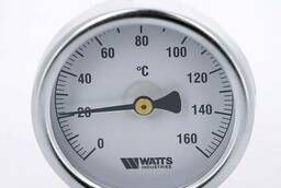 Термометр биметаллический F+R801 63мм с погружной гильзой Watts Ind 160 град. C гильза 50мм