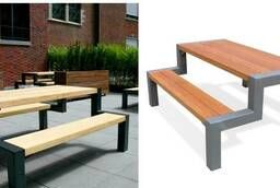 Уличные столы со скамейками