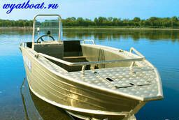 Aluminum motor boat with console Wyatboat-430C
