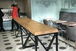 Барный стол в стиле лофт из массива лиственницы