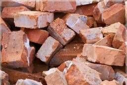 Broken brick, construction waste in Krasnodar