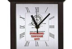 Часы настольные с Вашим логотипом, модель: Т-logo