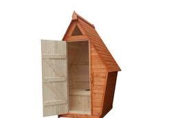 Деревянная туалетная кабина