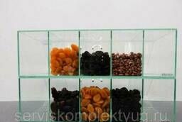 Dispensaries for bulk products made of plexiglass