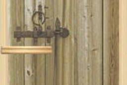 Дверь для сауны АКМА Арт-серия GlassJet Старое Дерево 7х19 (коробка -осина/липа)